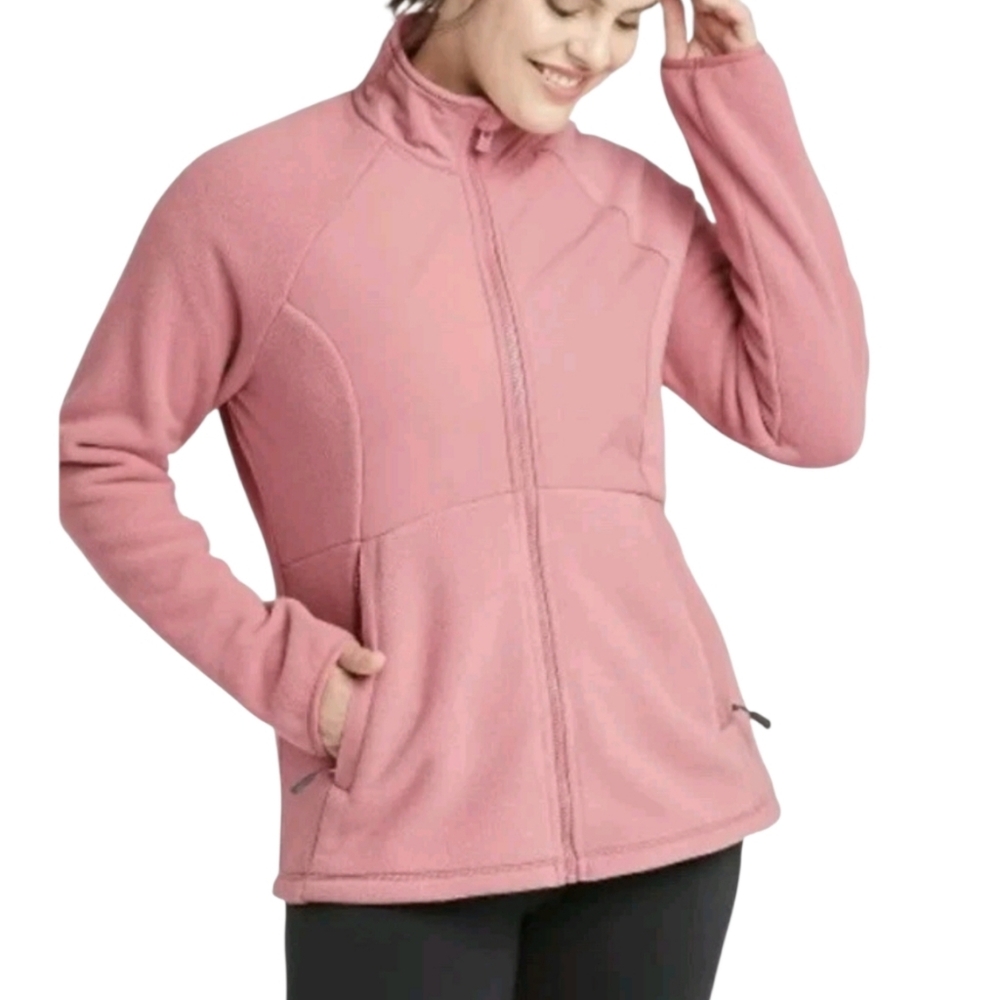 All In Motion Polartec Fleece Women's Pink Jacket Sz L